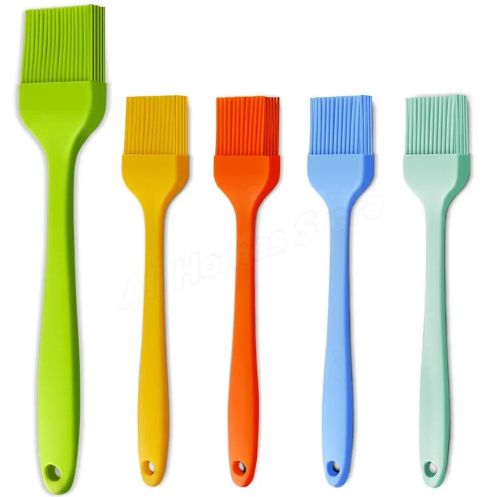 5/3/2/1pcs Silicone Kitchen Brush Basting Pastry Brush Cooking OilBrush for Sauce Butter Marinades Food Brushes BBQ Grill Baster
