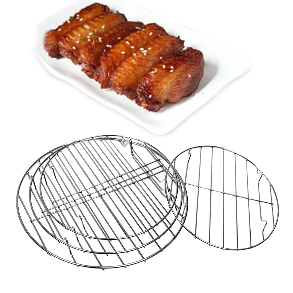 Cooking Grate, Stainless Steel Round Cooking Grid, Nonstick Metal Grilling BBQ