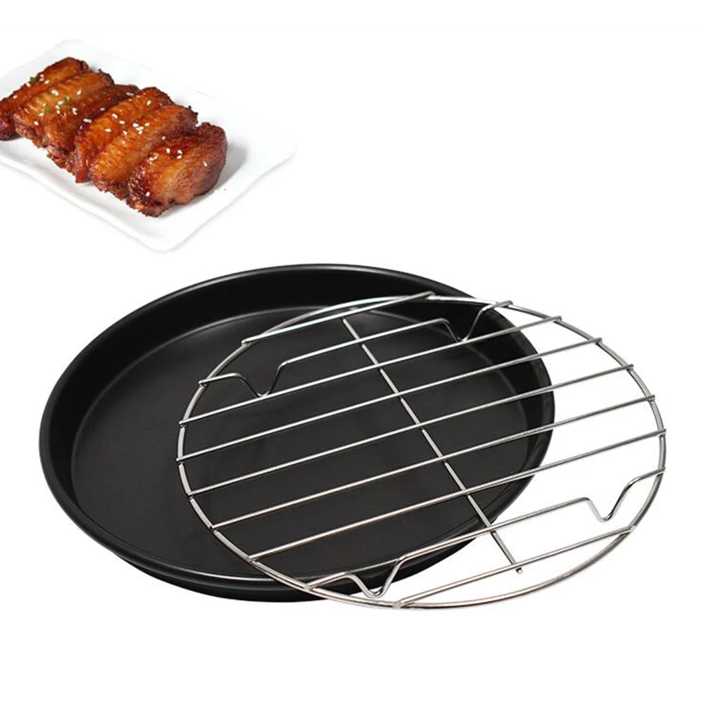 Cooking Grate, Stainless Steel Round Cooking Grid, Nonstick Metal Grilling BBQ