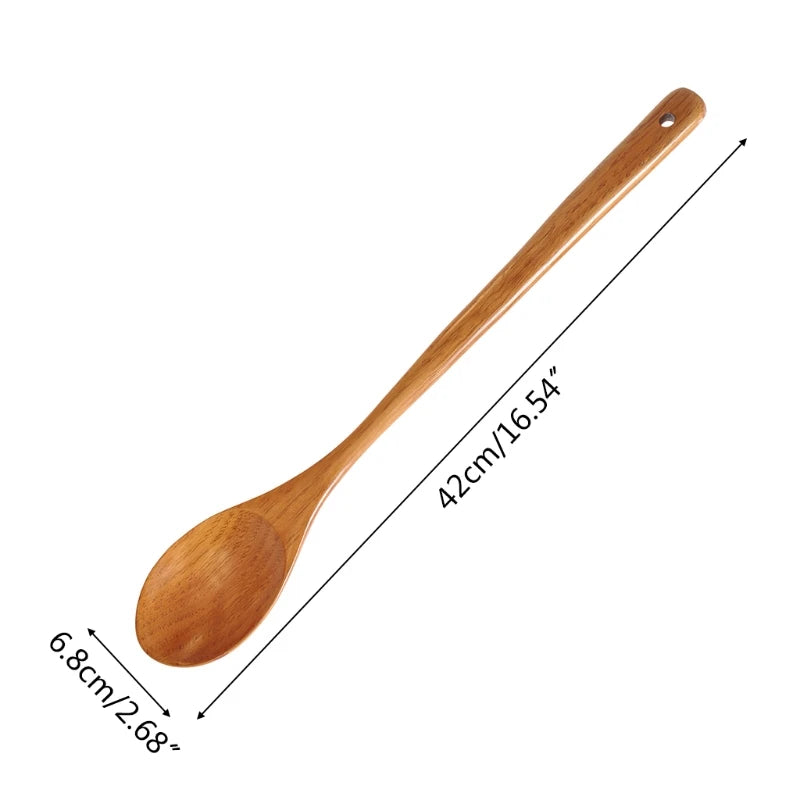 16.5 inch Giant Wood Long Handled Wooden For Cooking And Stirring Kitchen Utensil