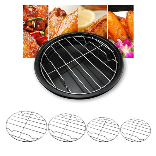 Cooking Grate, Stainless Steel Round Cooking Grid, Nonstick Metal Grilling BBQ