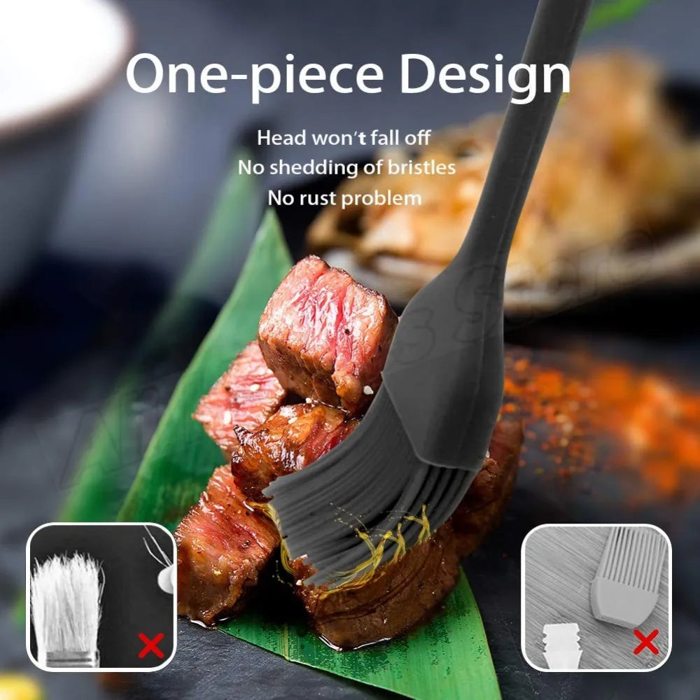 5/3/2/1pcs Silicone Kitchen Brush Basting Pastry Brush Cooking OilBrush for Sauce Butter Marinades Food Brushes BBQ Grill Baster