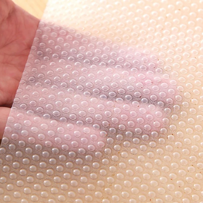 4pcs Refrigerator Pad Non-Slip Waterproof Can Be Cut Fridge Shelf Liner Mat Kitchen Washable Drawer Cabinet Pads Table Placemats