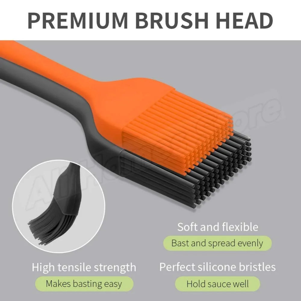5/3/2/1pcs Silicone Kitchen Brush Basting Pastry Brush Cooking OilBrush for Sauce Butter Marinades Food Brushes BBQ Grill Baster