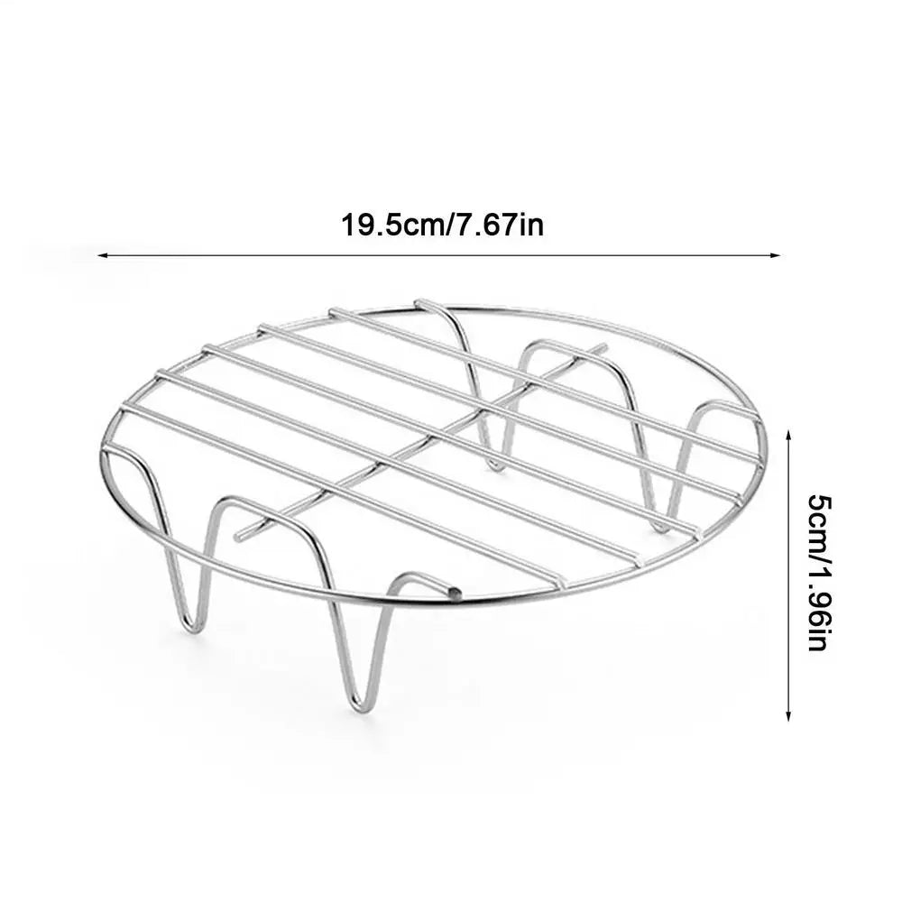 Round Cooling Rack 6/7/8 Inch Stainless Steel Cooking Steaming Roasting Rack for Oven Pot Air fryer Pressure Cooker Cake Pan
