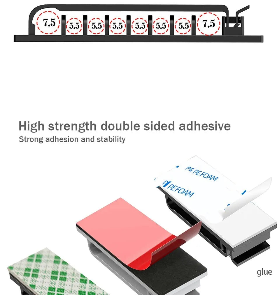 Cable Organizer Cord Management Wire Holder Flexible USB Cable Winder Tidy Silicone Clips For Mouse Keyboard Earphone Protector