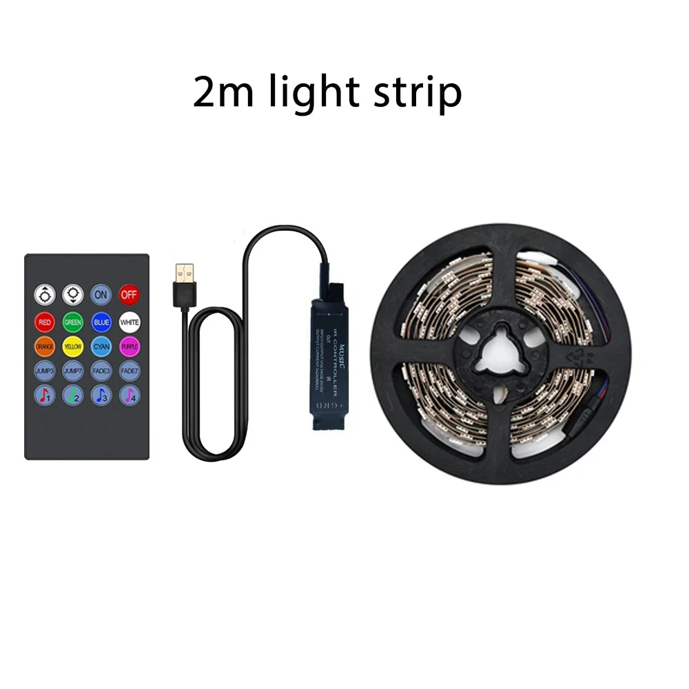 TV Backlight Music Sync USB Powered RGB LED Strip Light for 15 - 80 Inch TV, Mirror, PC