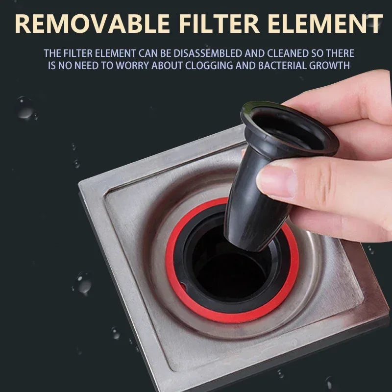Bath Shower Strainer Kitchen Bathroom Water Drain Filter Cover Plug Trap Siphon Sink Insect Prevention Deodorant Drain Plug