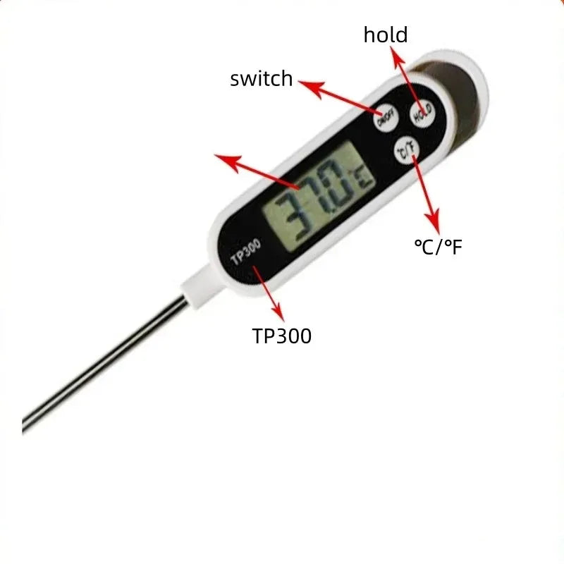 Stainless Steel Probe Cooking Food, Barbecue Stove, Water, Milk, Oil, Liquid Meat, Digital Kitchen Thermometer Kitchen Tools.