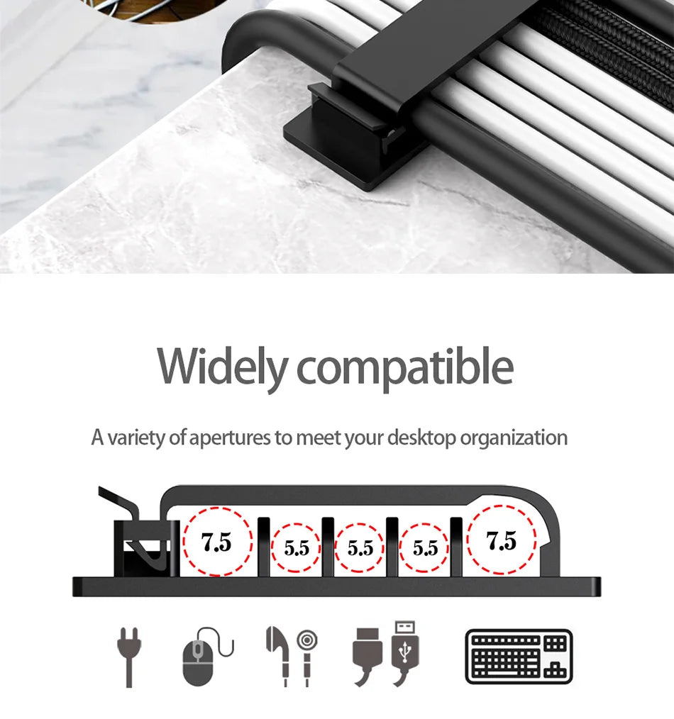 Cable Organizer Cord Management Wire Holder Flexible USB Cable Winder Tidy Silicone Clips For Mouse Keyboard Earphone Protector