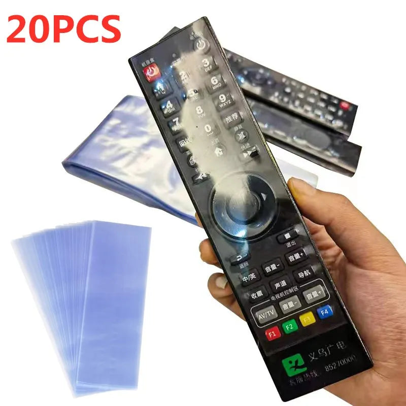 5/10/20PCS Transparent Shrink Film Bag Anti-dust Protective Case Cover For TV Air Conditioner Remote Control Plastic