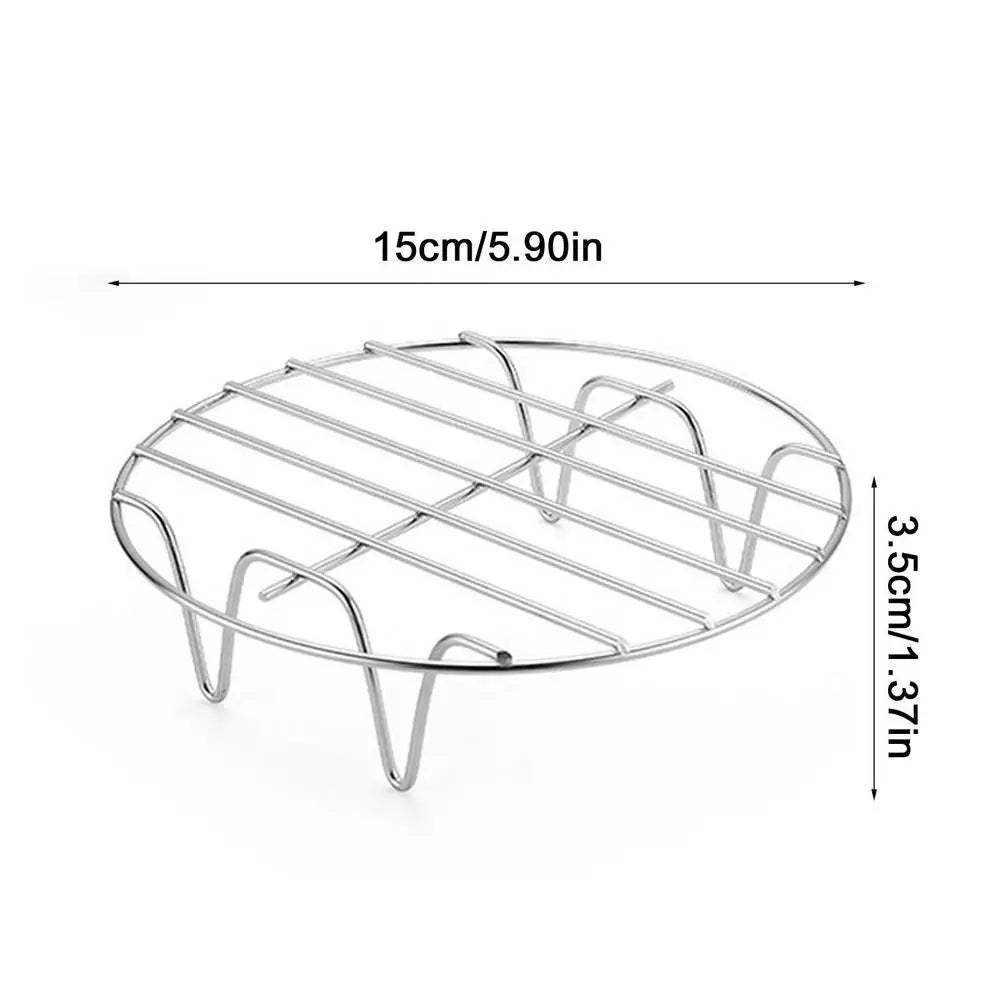 Round Cooling Rack 6/7/8 Inch Stainless Steel Cooking Steaming Roasting Rack for Oven Pot Air fryer Pressure Cooker Cake Pan